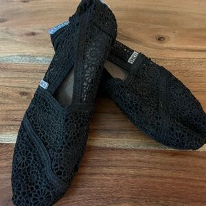 Black Crochet TOMS